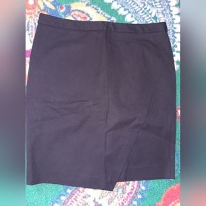 Asymmetrical black pencil skirt
